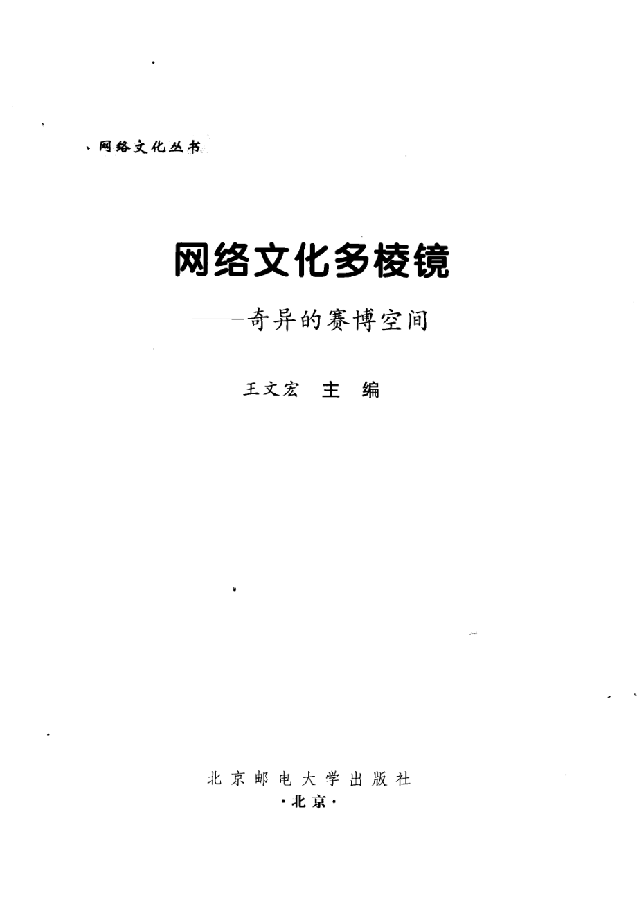 网络文化多棱镜奇异的赛博空间_王文宏主编.pdf_第2页