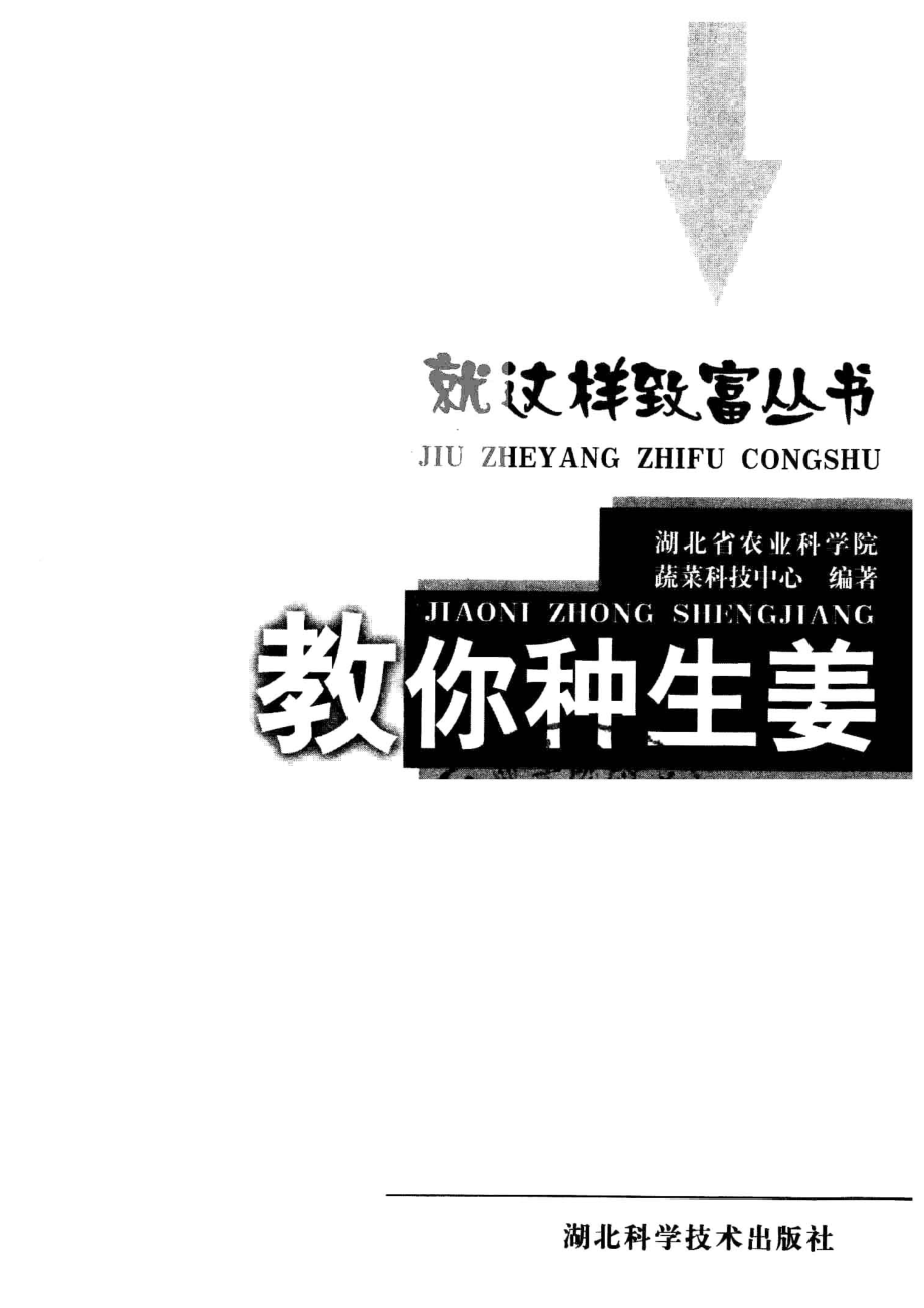 教你种生姜_杨新华等主编；湖北省农业科学院蔬菜科技中心编著.pdf_第2页