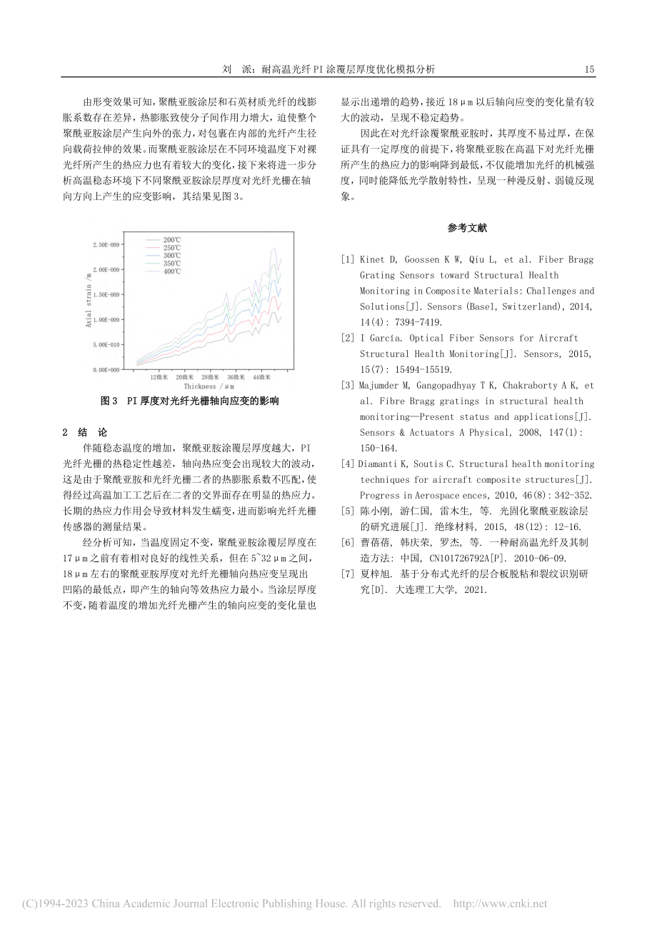 耐高温光纤PI涂覆层厚度优化模拟分析_刘派.pdf_第2页