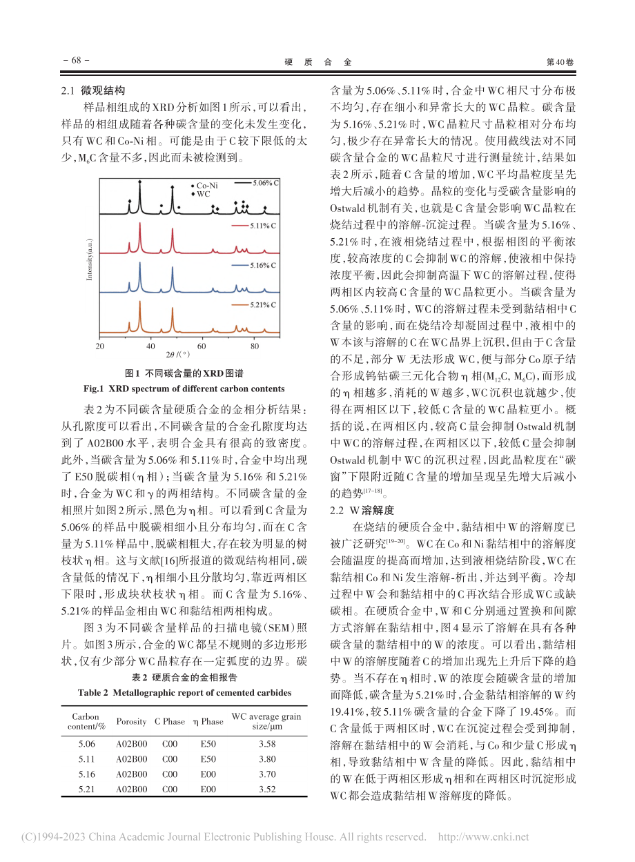 贫碳WC-12%(Co+Ni)硬质合金微观组织与性能_胡启明.pdf_第3页