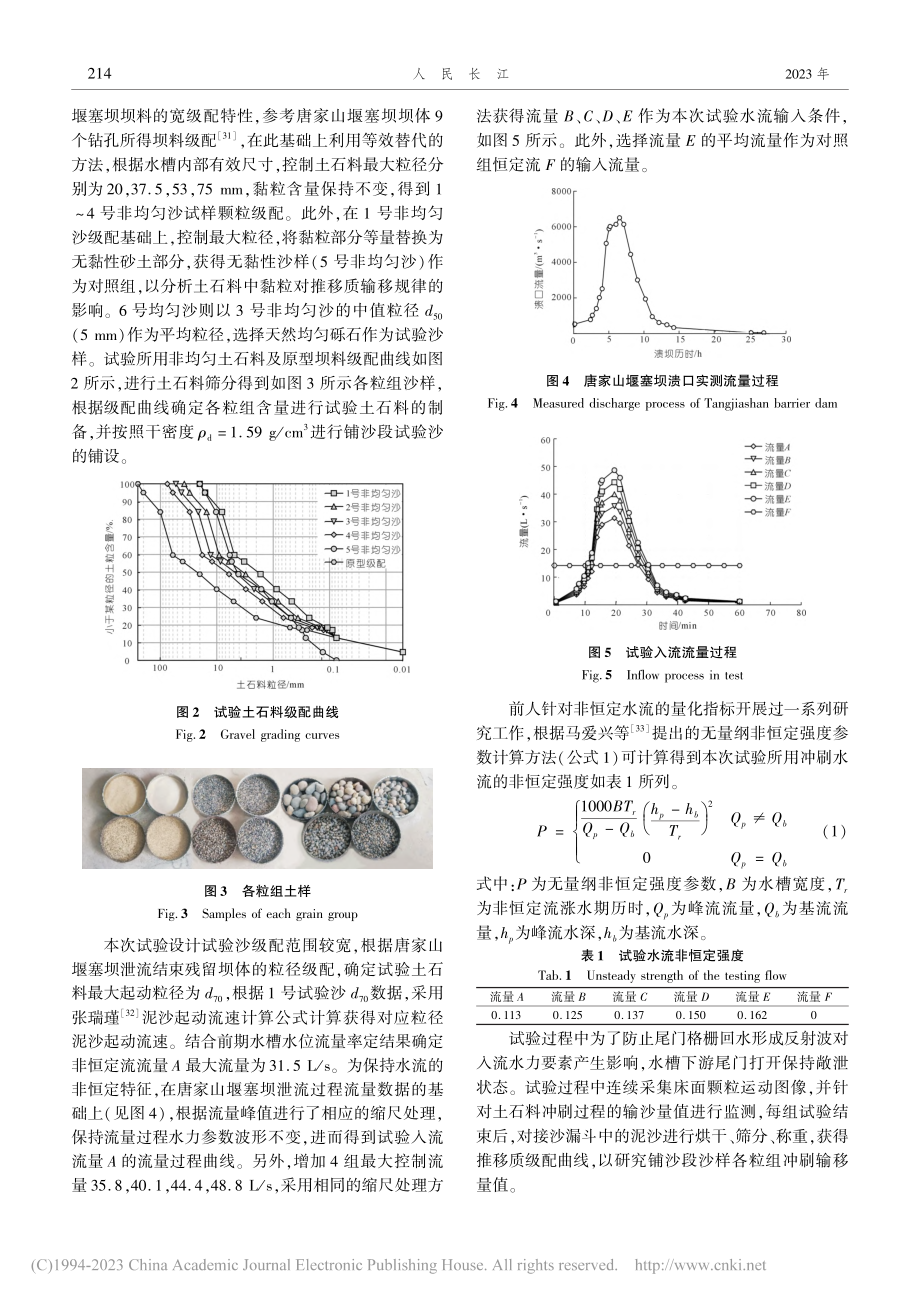 漫坝水流条件下宽级配土石料冲刷特性试验研究_赵天龙.pdf_第3页