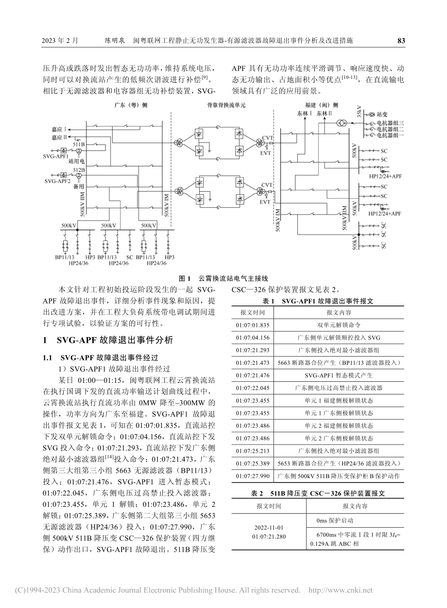 闽粤联网工程静止无功发生器...故障退出事件分析及改进措施_陈明泉.pdf_第2页