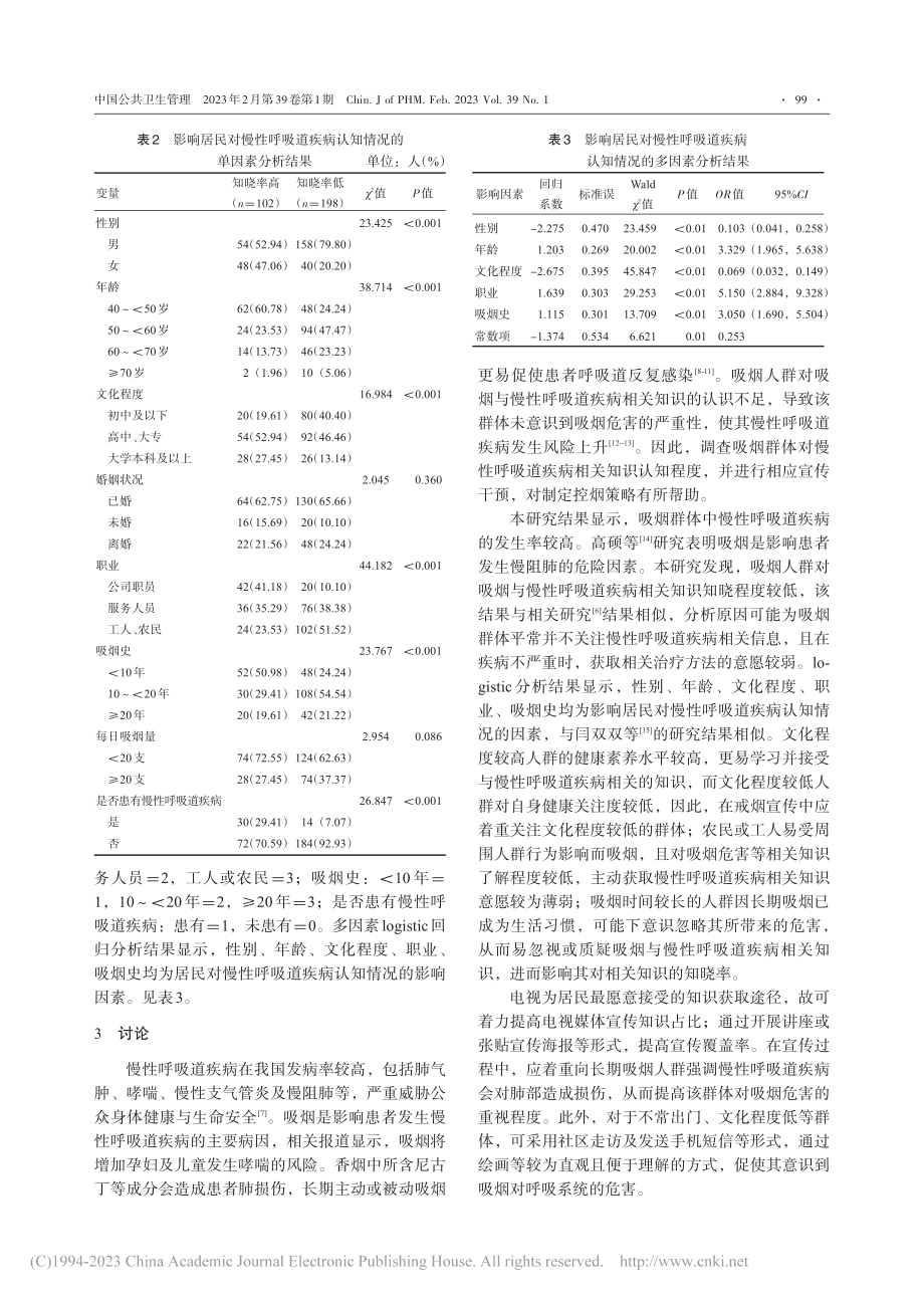 衢州市40岁及以上吸烟人群...性呼吸道疾病的认知情况调查_张腮莉.pdf_第3页