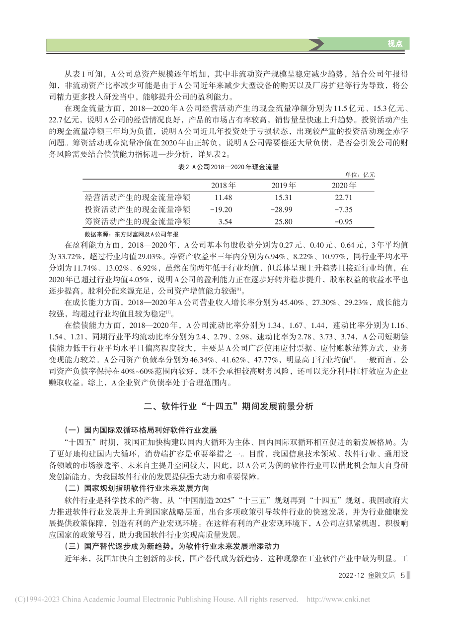 软件行业发展动态及风险分析——以A公司为例_王钰.pdf_第2页