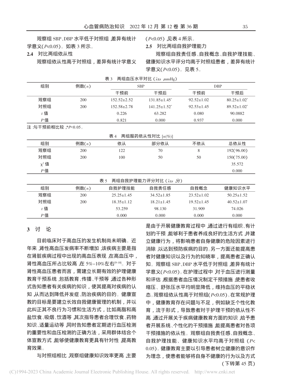 门诊肾性高血压健康教育宣教的效果及对血压水平的影响_苏映明.pdf_第3页