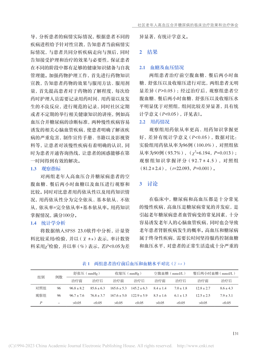 社区老年人高血压合并糖尿病的临床治疗效果和治疗体会_吕红霞.pdf_第3页