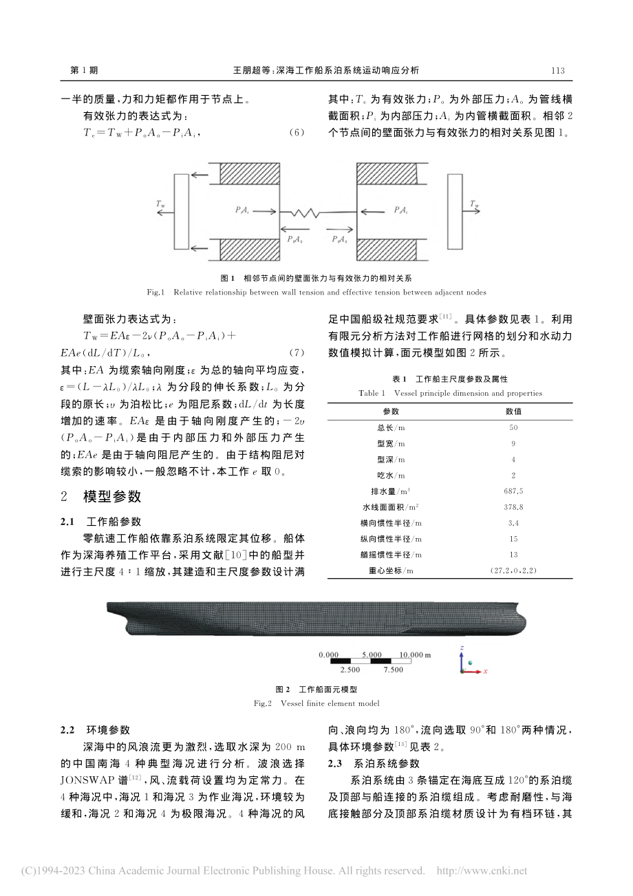 深海工作船系泊系统运动响应分析_王朋超.pdf_第3页