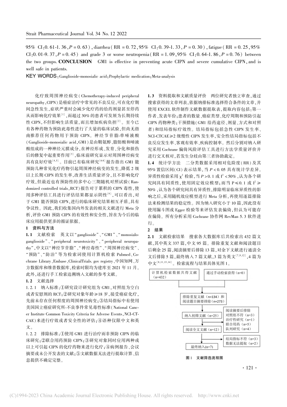 神经节苷脂-单唾液酸预防化...效性和安全性的Meta分析_王达聪.pdf_第2页