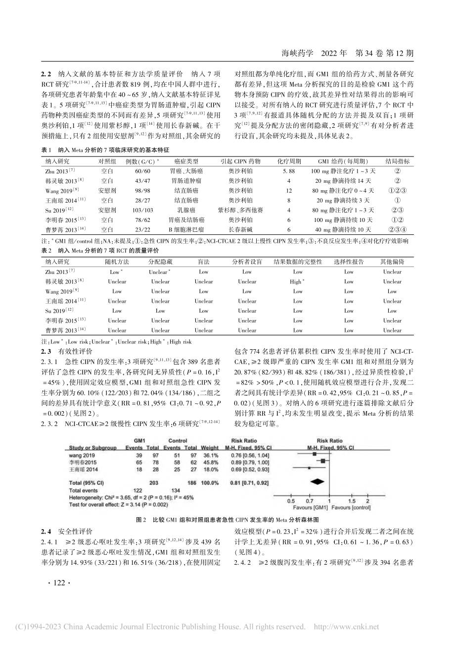 神经节苷脂-单唾液酸预防化...效性和安全性的Meta分析_王达聪.pdf_第3页