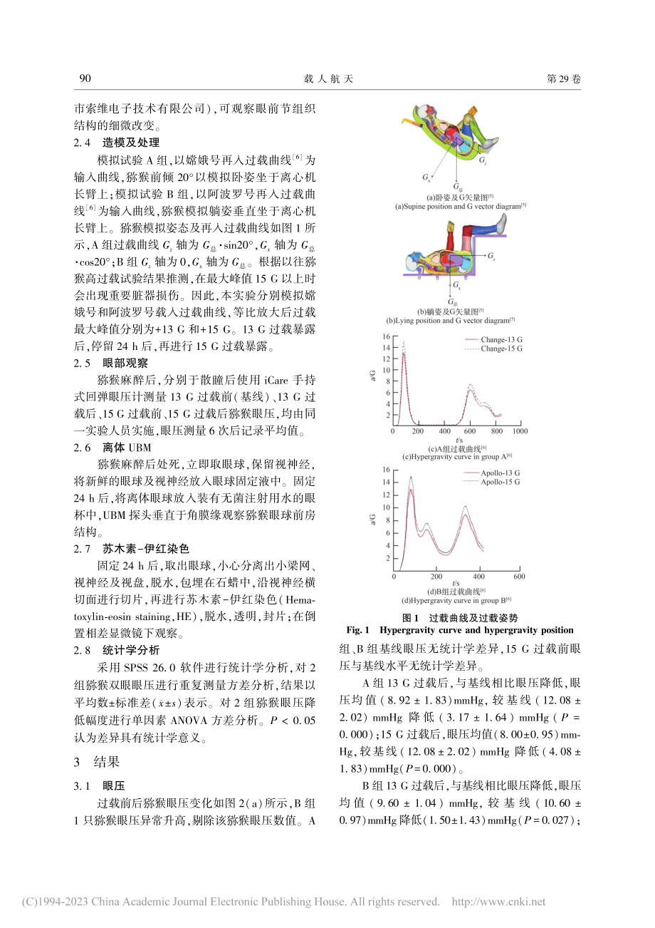 模拟过载对猕猴眼压及视神经的影响_贾蕤.pdf_第3页