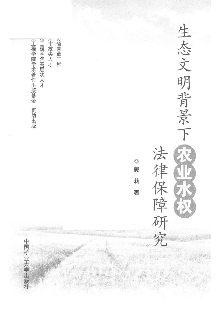 生态文明背景下农业水权法律保障研究_郭莉著.pdf_第2页