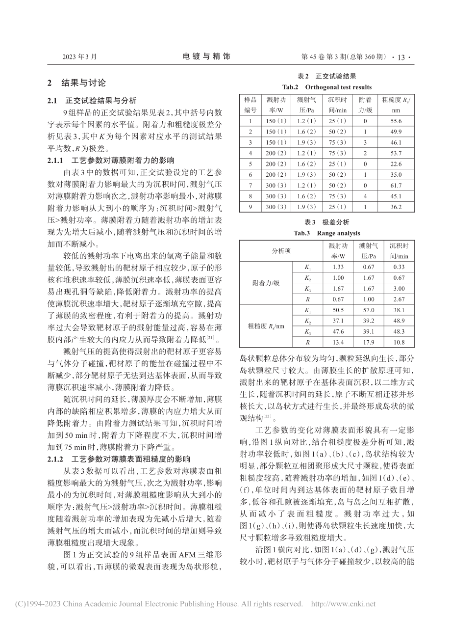 石墨表面磁控溅射钛膜的结构与工艺参数研究_杨岭.pdf_第3页