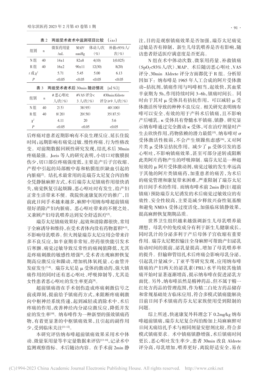 纳布啡在日间无痛结扎手术临床效果分析_徐俊.pdf_第2页