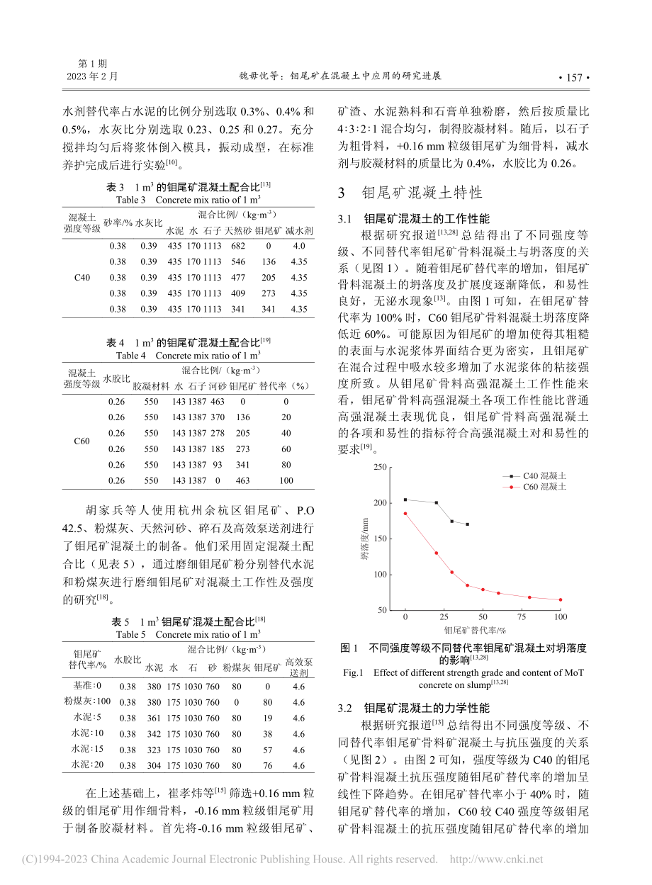 钼尾矿在混凝土中应用的研究进展_魏毋忧.pdf_第3页