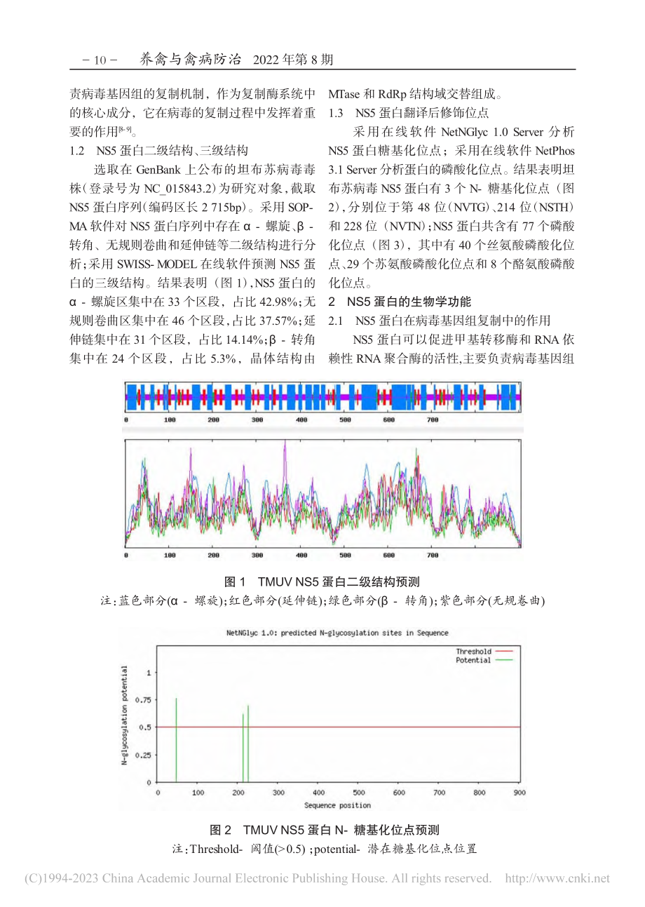 禽坦布苏病毒NS5蛋白结构与功能研究进展_汪威.pdf_第2页