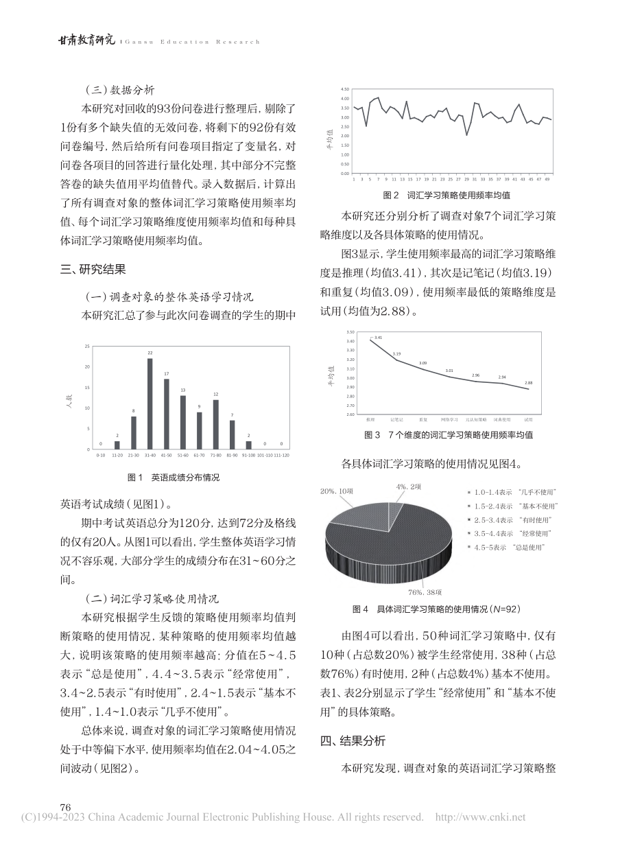 农村初中生英语词汇学习策略使用情况调查分析_刘红利.pdf_第2页