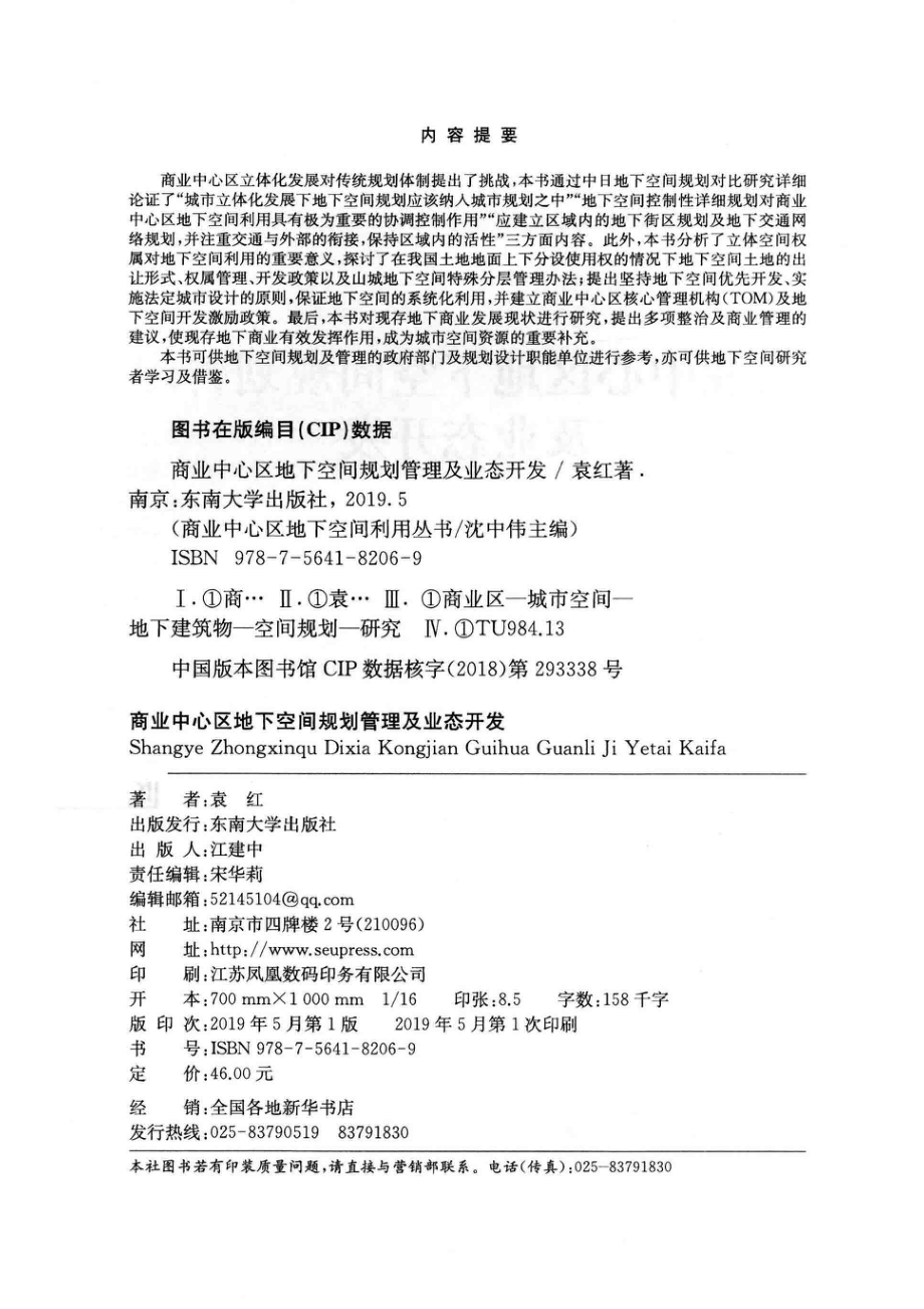 商业中心区地下空间规划管理及业态开发_袁红著.pdf_第3页