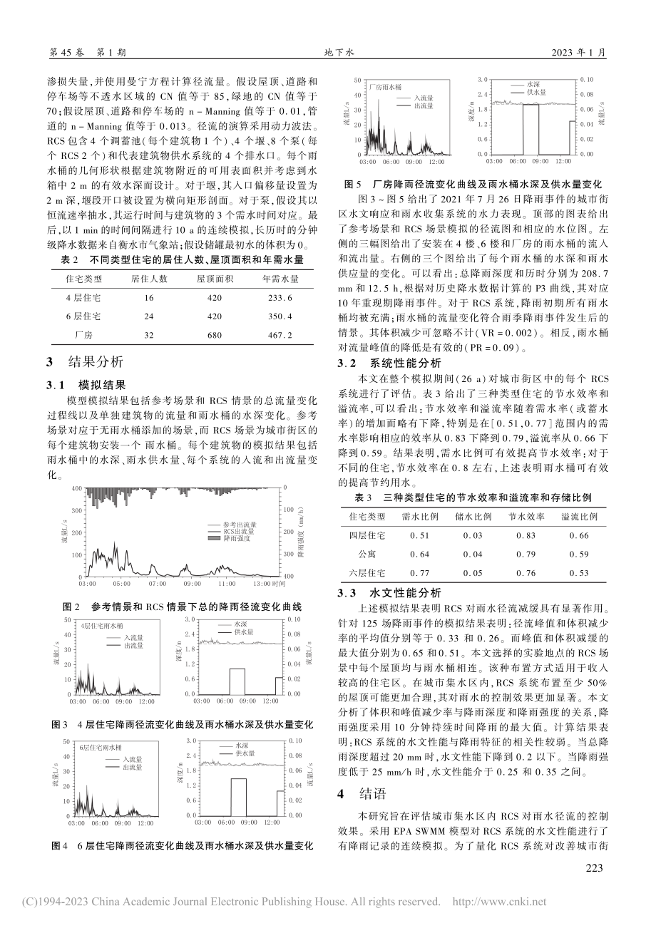 城市街区尺度住宅雨水收集系统对降雨径流消减的影响评估_陈浩.pdf_第3页