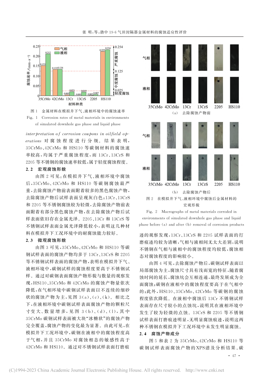 渤中19-6气田封隔器金属材料的腐蚀适应性评价_张明.pdf_第3页