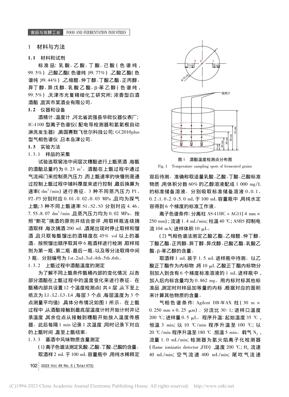 不同上甑条件对浓香型白酒乙醇及风味物质馏出的影响_赵红平.pdf_第2页