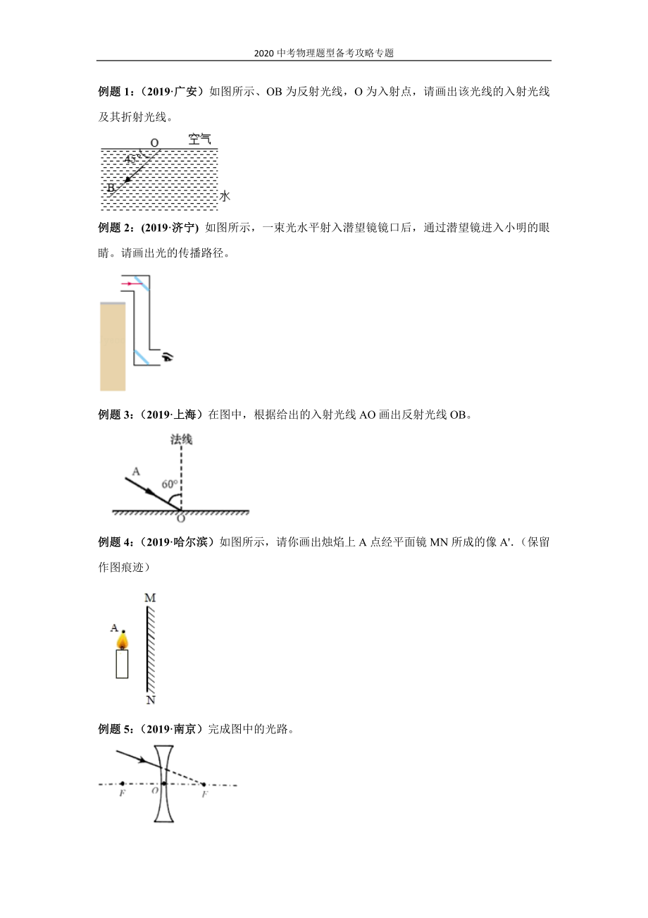 2020中考物理题型备考攻略专题：3 作图题（原卷版）.docx_第3页