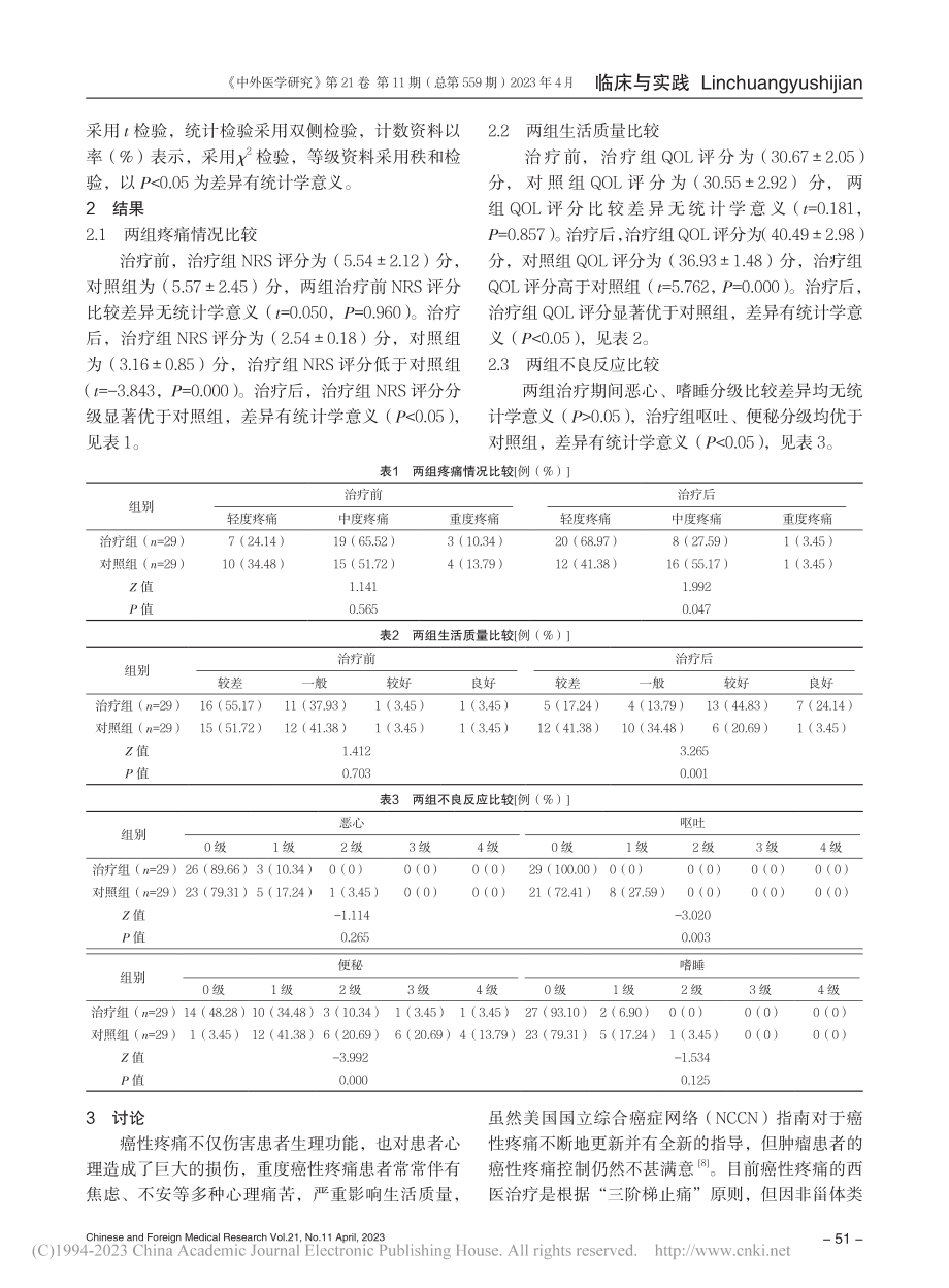 “通络止痛方”穴位贴敷联合...药物治疗癌性疼痛的临床效果_张双双.pdf_第3页