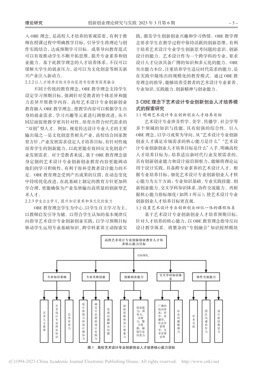 OBE理念下高校艺术设计专...创业人才培养模式研究与探索_周肖舒.pdf_第3页