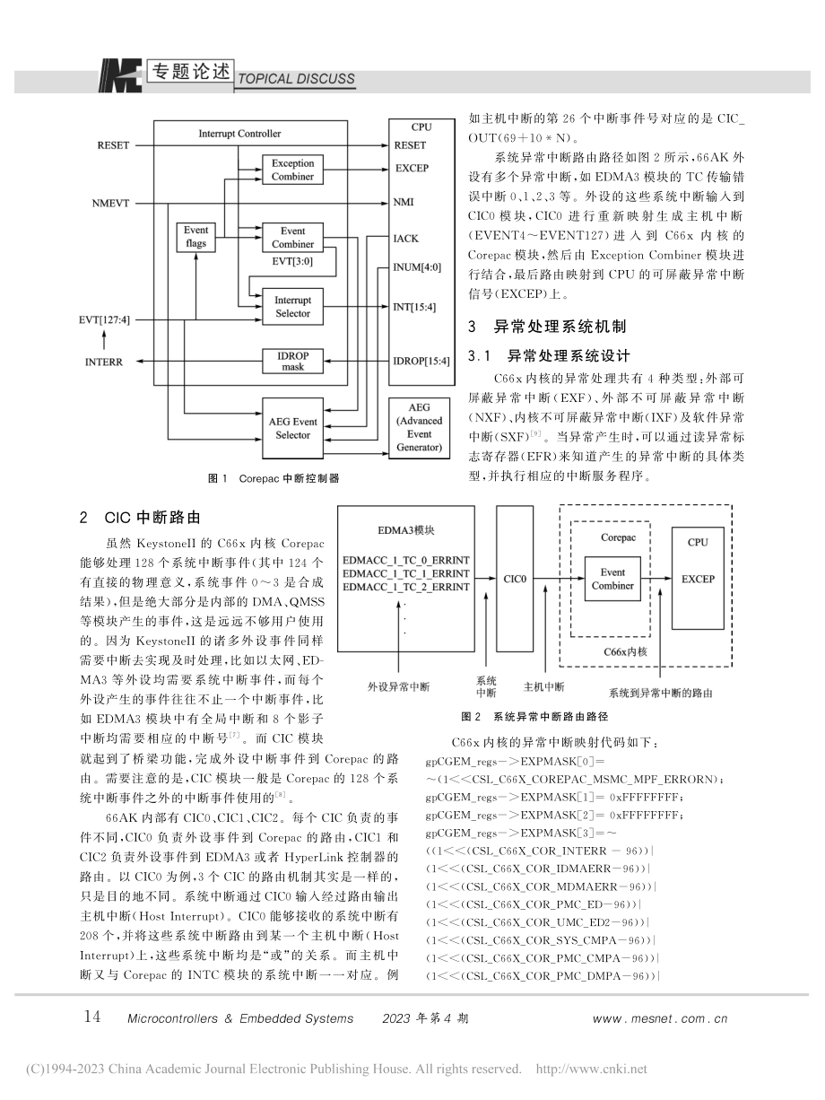 KeystoneⅡ构架的C66x内核异常处理方法_洪泽.pdf_第2页