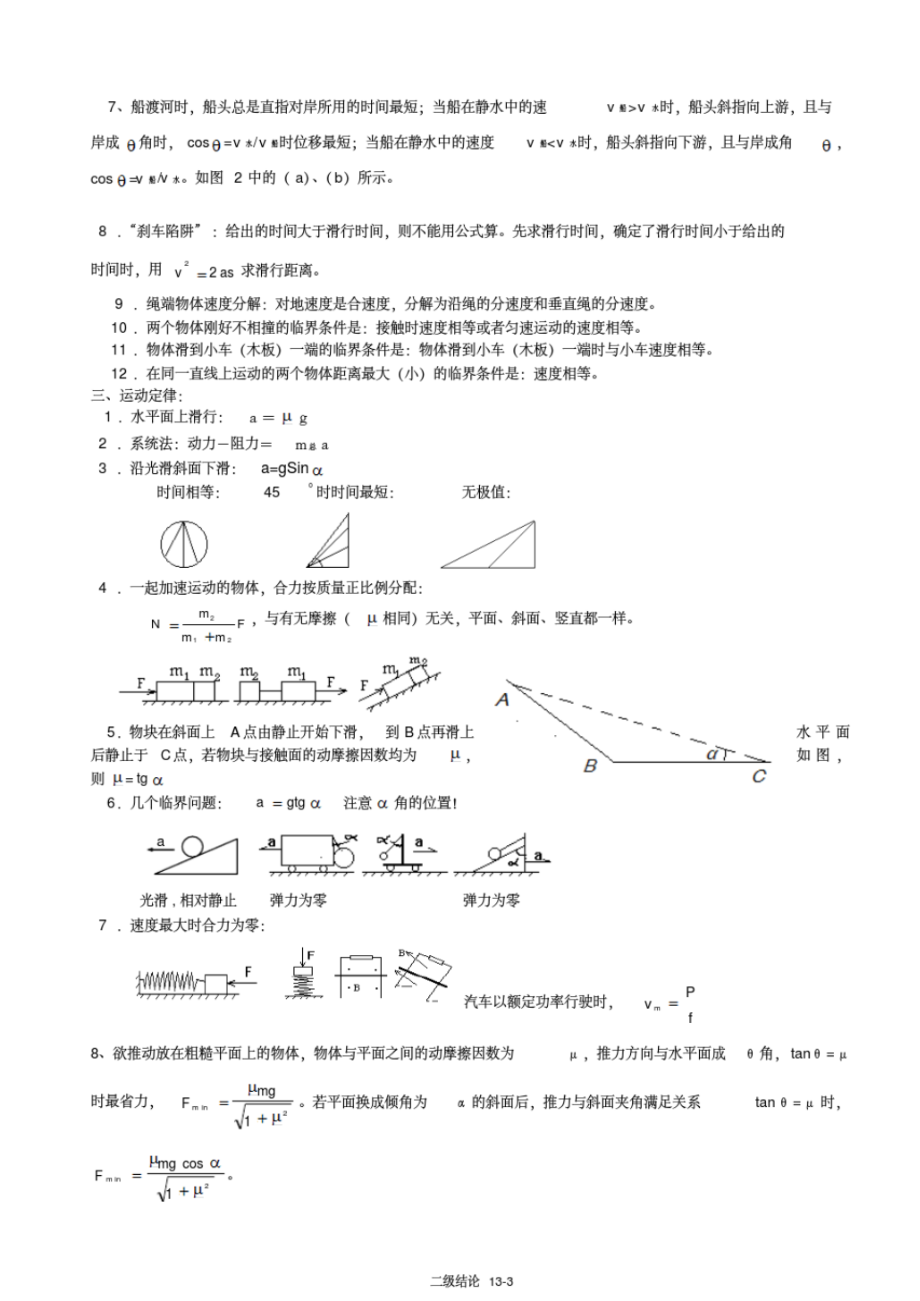 高中物理二级结论(超全).pdf_第3页