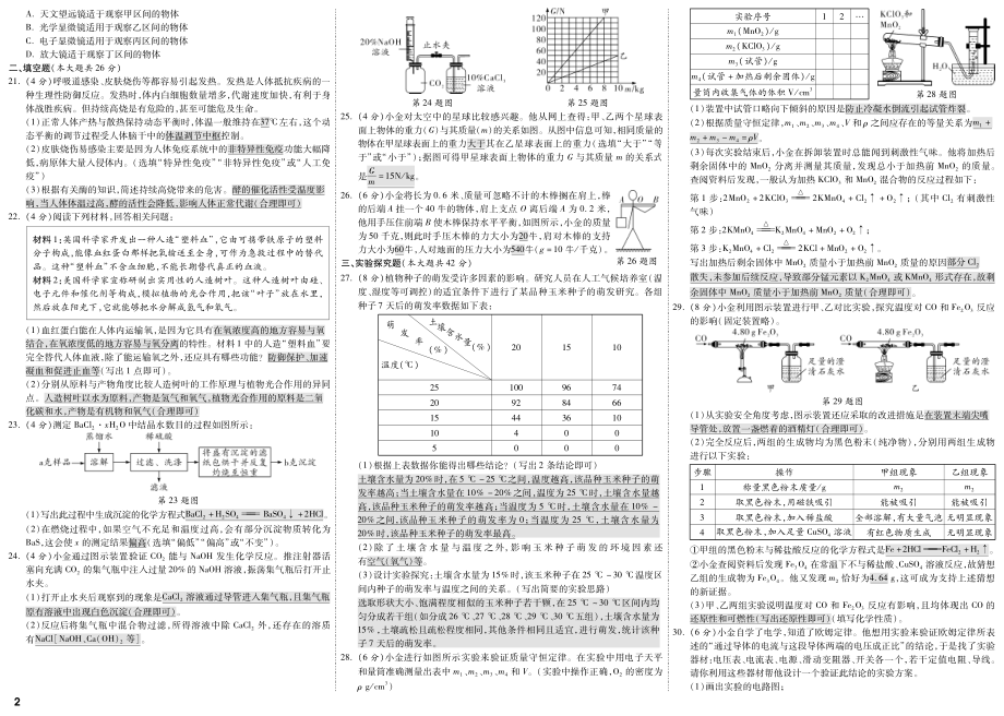 2017浙江科学真题教用统稿（杜瑞敏）.pdf_第2页