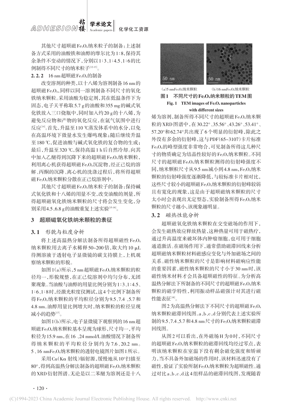 不同尺寸的超顺磁氧化铁纳米颗粒实验_蔡怡.pdf_第3页