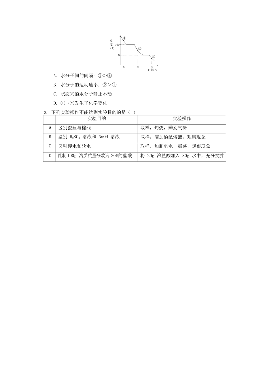 2019年福建省福州市中考化学试题(含答案).doc_第3页