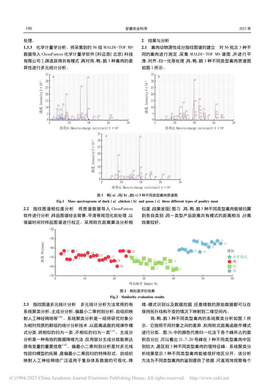 MALDI-TOF_MS在...肉动物源性成分检测中的研究_方志娟.pdf_第2页