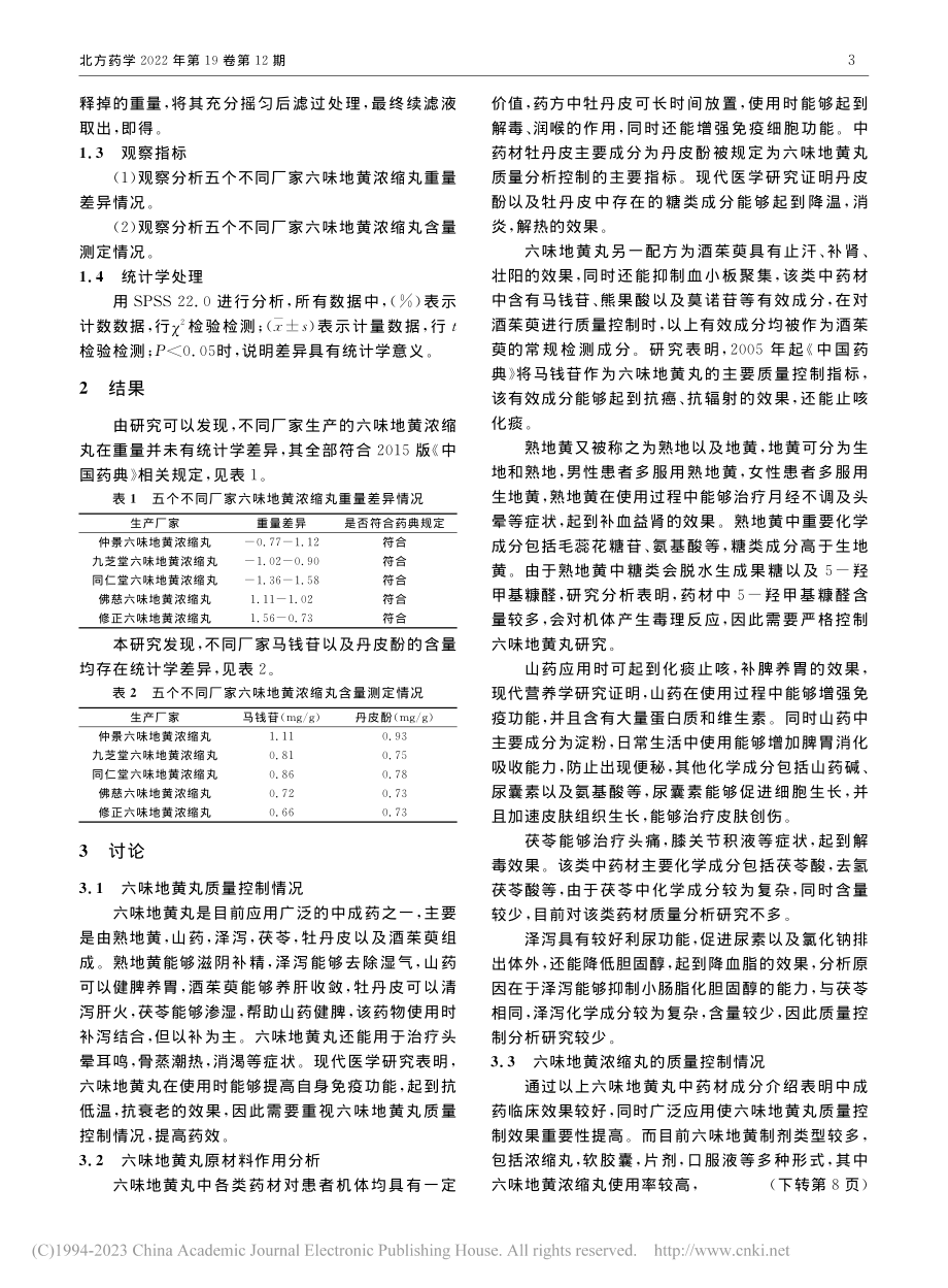 不同厂家六味地黄浓缩丸的质量分析_詹国平.pdf_第3页