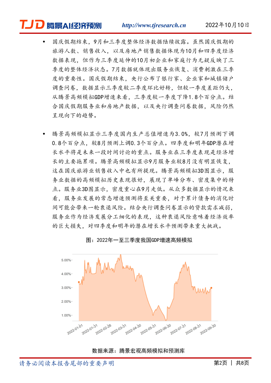 【腾景AI经济预测】宏观月报：据9月数据三季度GDP增速或为3.0%呈下降后回升态势但较7月预测下调0.8个百分点.pdf_第2页