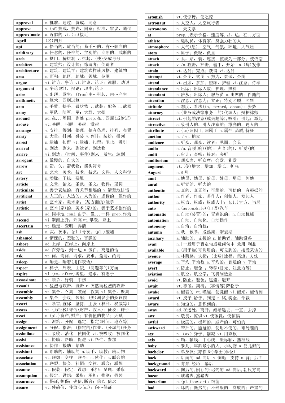 英语考研大纲词汇表-6000个.doc_第3页