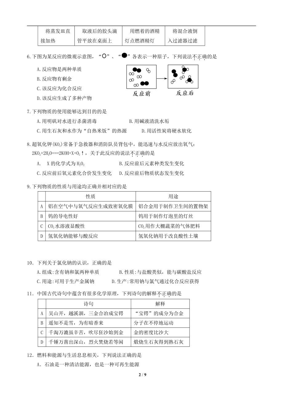 2019年广州中考化学试题及答案.pdf_第2页