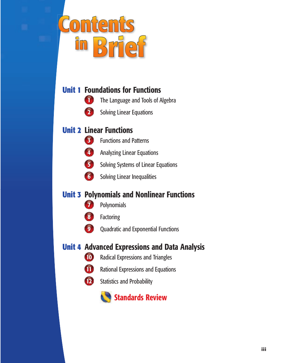 美国加州教材 California Algebra 1- Concepts, Skills, And Problem Solving.pdf_第3页