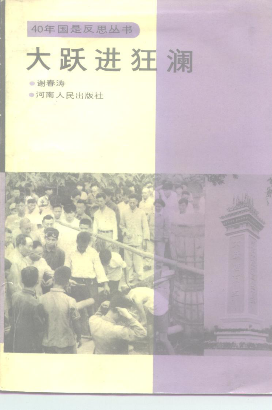 《40年国是反思丛书：大跃进狂澜》谢春涛著河南人民出版社1990.pdf_第1页