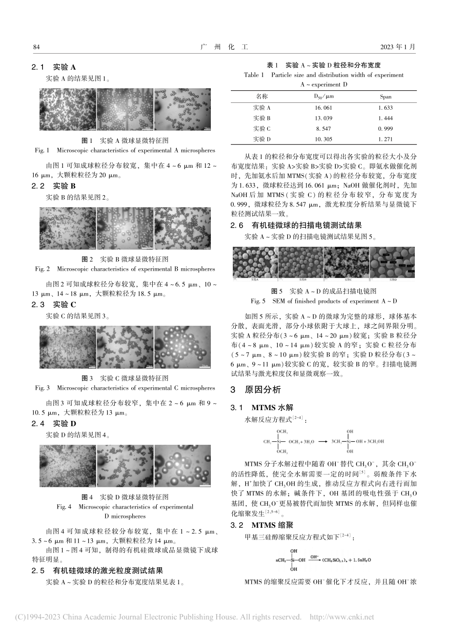 不同方法制备有机硅微球粒径分布及成球机理浅析_贺贤举.pdf_第2页