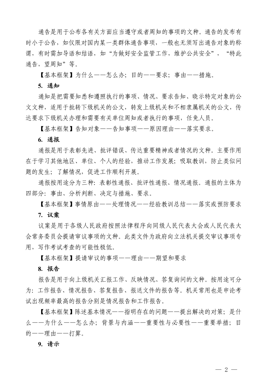 13种法定公文和20种事务文书写作框架指导.doc_第2页