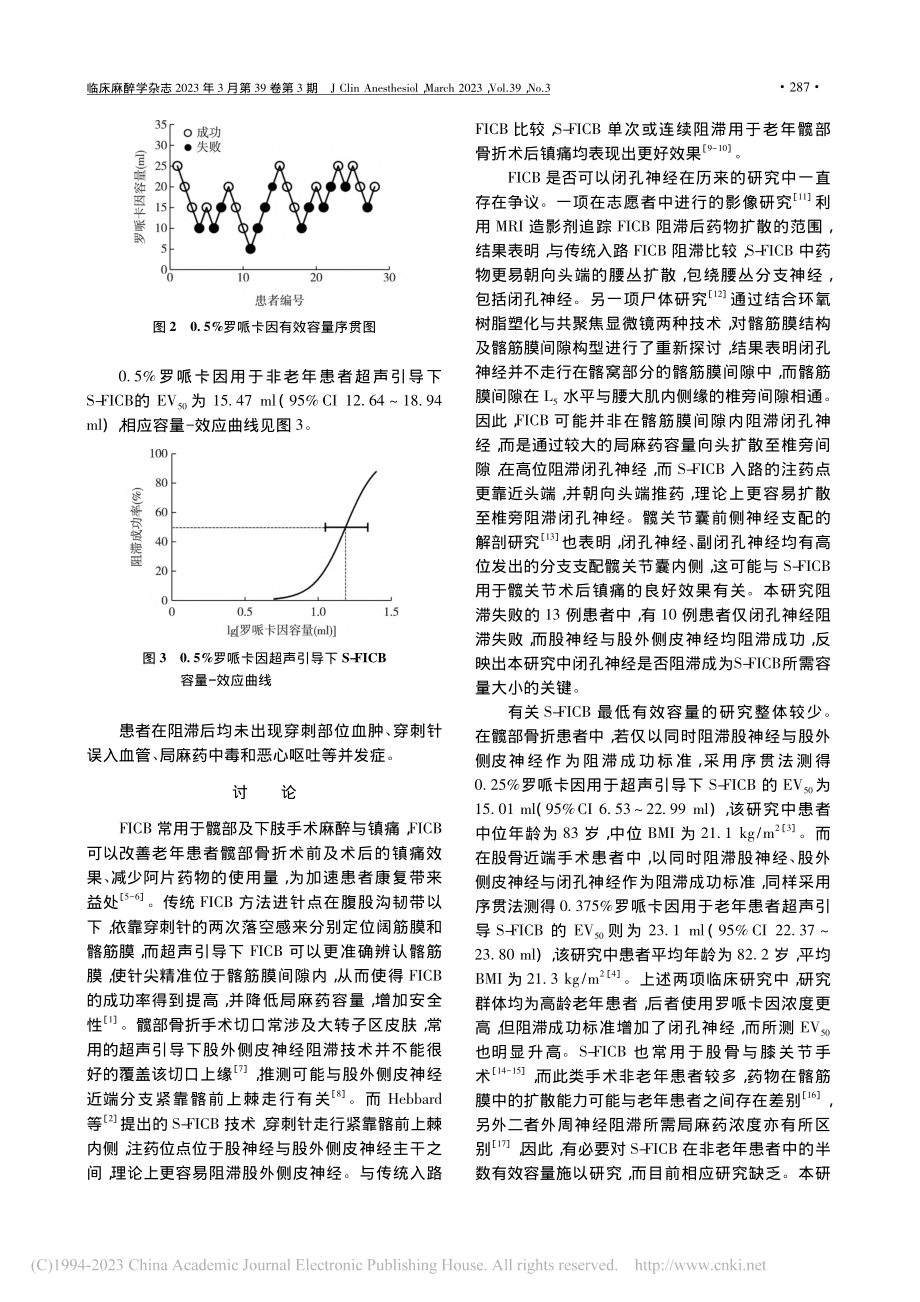 0.5%罗哌卡因用于超声引...筋膜间隙阻滞的半数有效容量_杨曙光.pdf_第3页