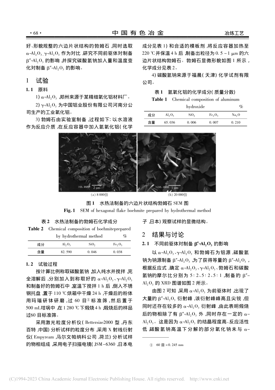 不同前驱体对β″-Al_2O_3制备的影响_车洪生.pdf_第2页