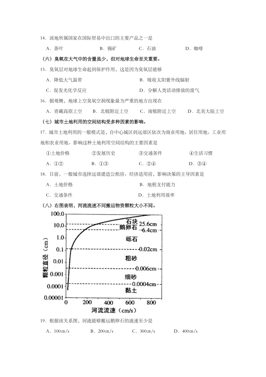 2011年上海市高中毕业统一学业考试地理试卷.doc_第3页