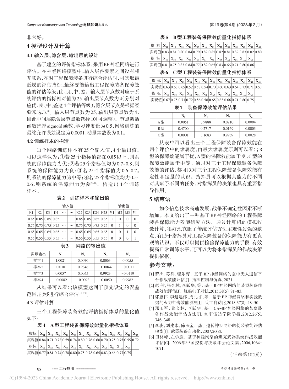 基于BP神经网络的工程保障能力效能分析_马晓宇.pdf_第3页