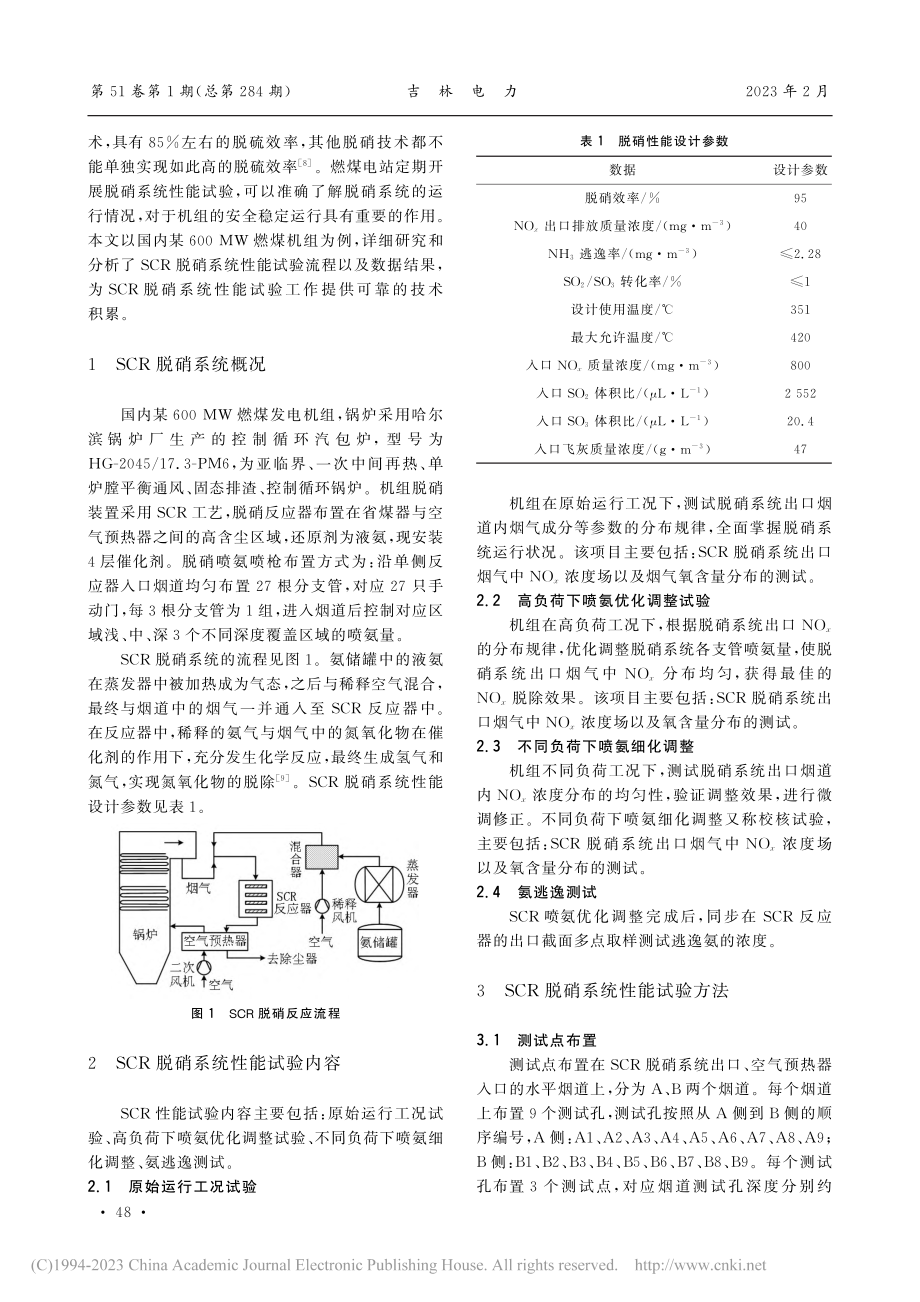 国内典型600MW燃煤电站...CR_脱硝系统性能试验研究_周勇.pdf_第2页