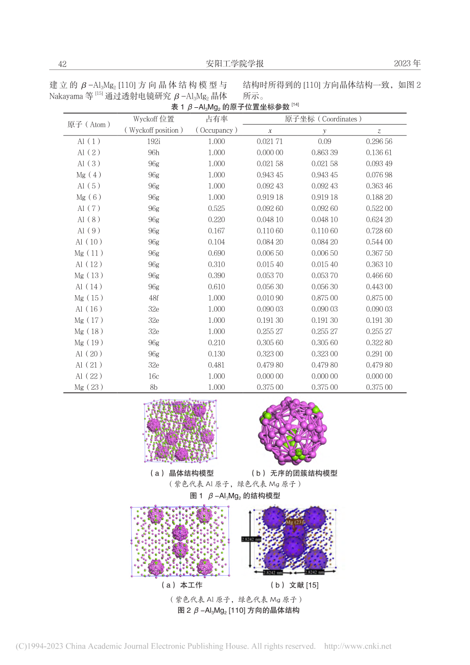 复杂金属间化合物Al_3Mg_2相的第一性原理研究_王琳.pdf_第2页