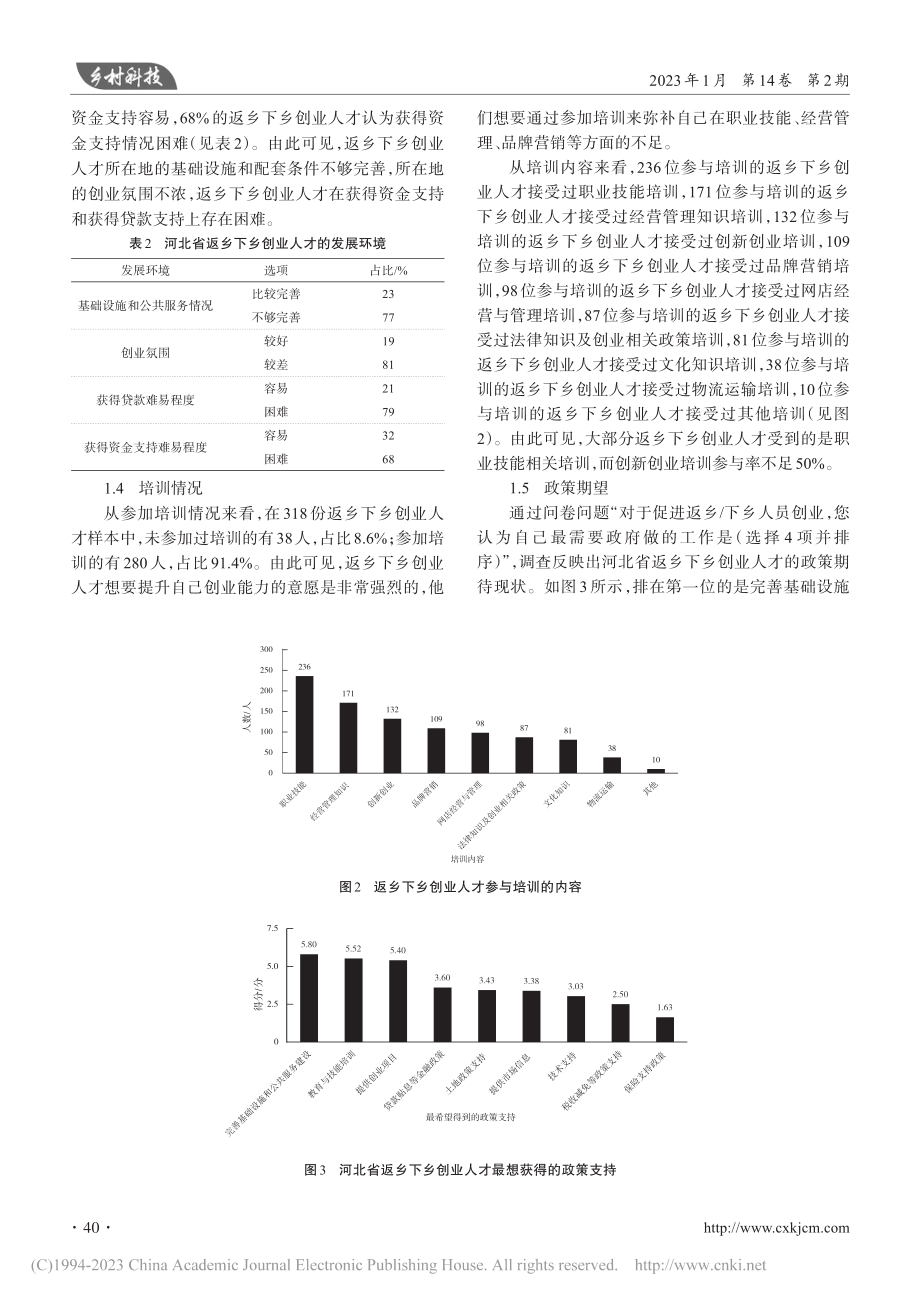 河北省返乡下乡创业人才发展现状及对策_曹港.pdf_第3页