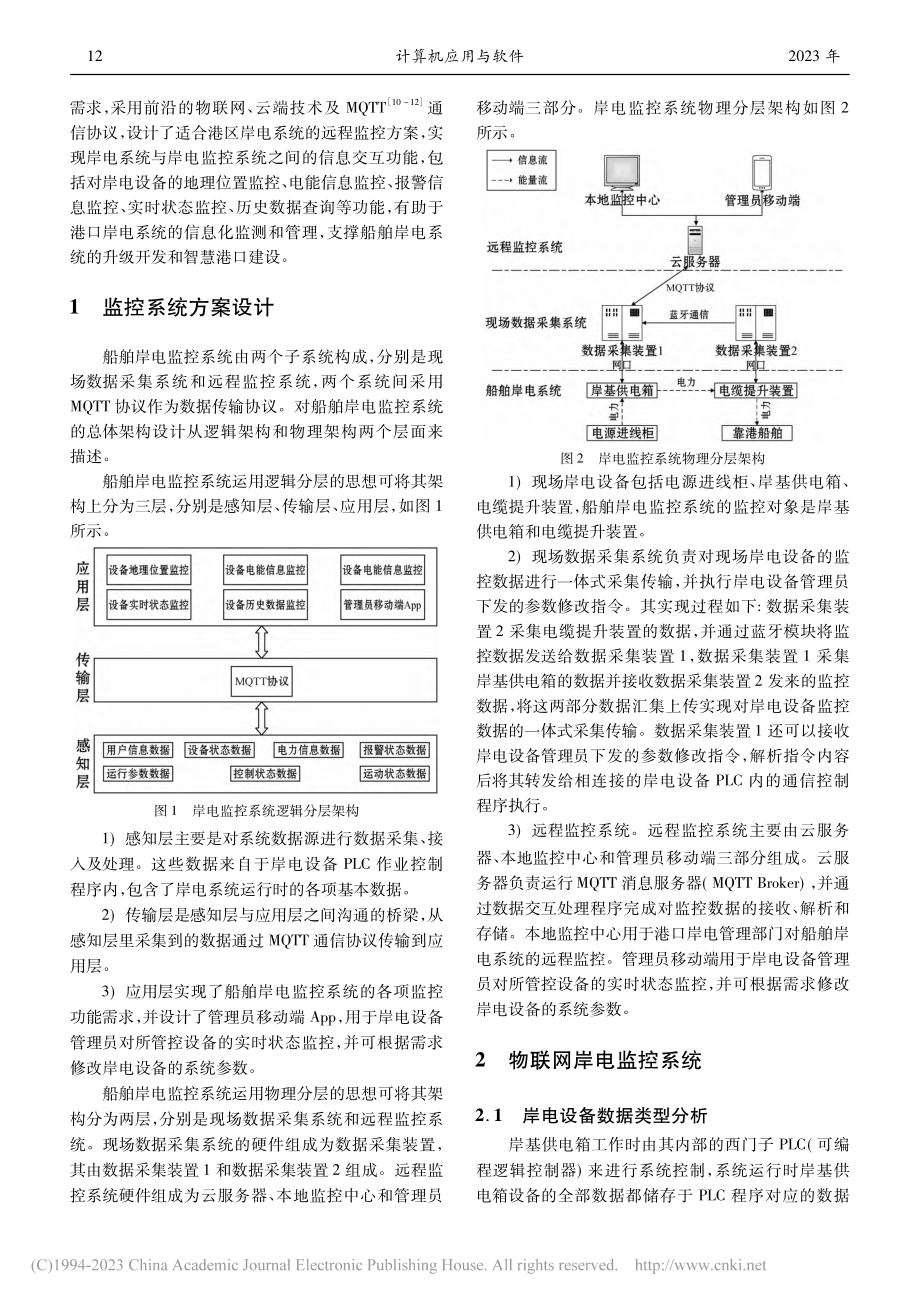 基于MQTT协议的物联网岸电监控系统_曹小华.pdf_第2页