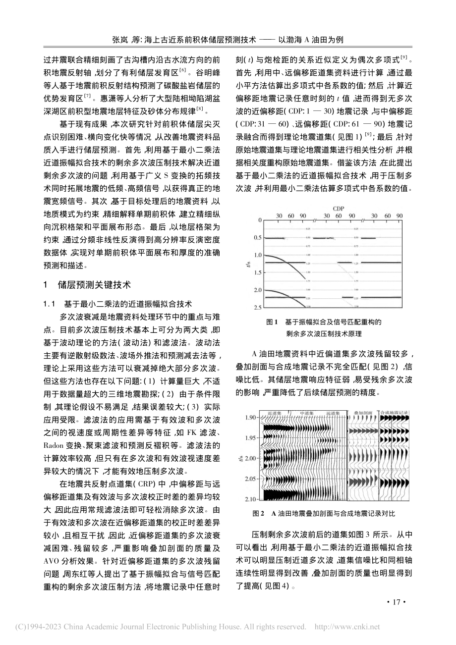 海上古近系前积体储层预测技术——以渤海A油田为例_张岚.pdf_第2页